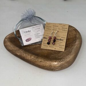 Boucles d'oreilles Rhodonite